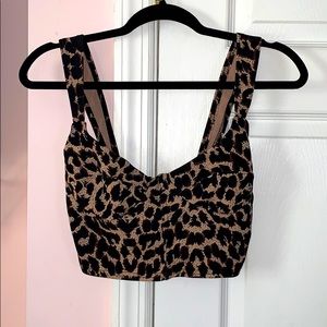 PrettyLittleThing Cheetah Crop Tank